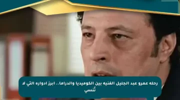 رحلة عمرو عبد الجليل الفنية بين الكوميديا والدراما.. أبرز أدواره التي لا تُنسى